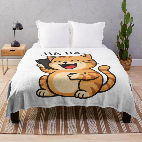 Item preview, Laughing Cat on the Phone designed and sold by luckyyouth.
