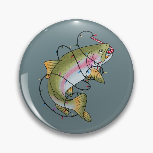 Artikelvorschau, Fishmas Lights — Verwickeltes Forellen-Weihnachtsdesign entworfen und verkauft von DerpCat Sketches.