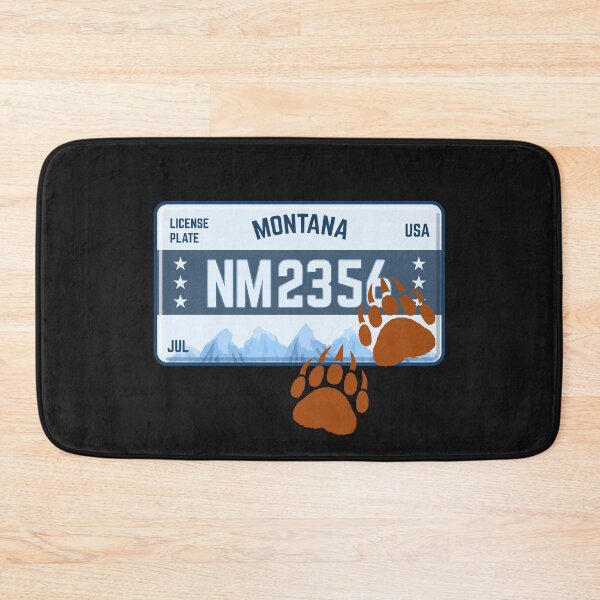 Item preview, Montana License Plate Bear Paw Prints designed and sold by QuoteCanvas.TH.