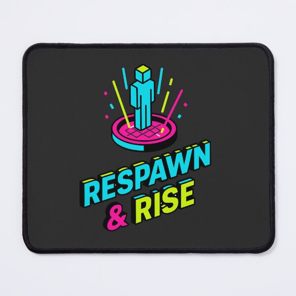 Item preview, Respawn & Rise — Neon Gamer Motivation Art designed and sold by DSGIN4YOU.