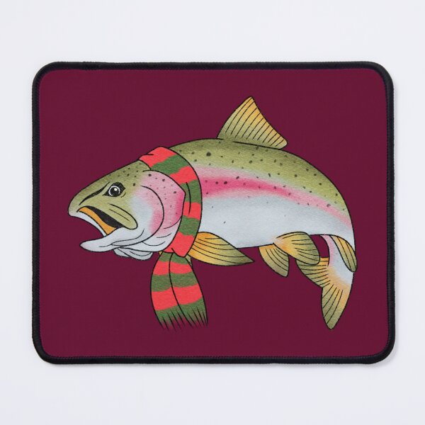 Item preview, Fishmas Scarf — Cozy Winter Trout designed and sold by DerpCat Sketches.