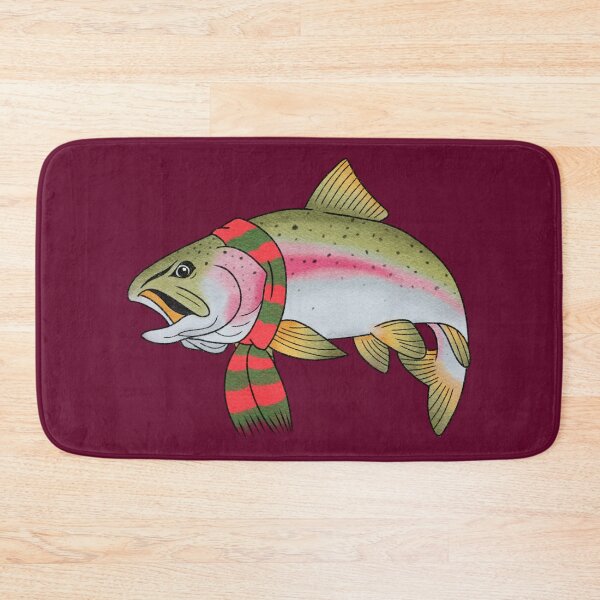 Item preview, Fishmas Scarf — Cozy Winter Trout designed and sold by DerpCatSketches.