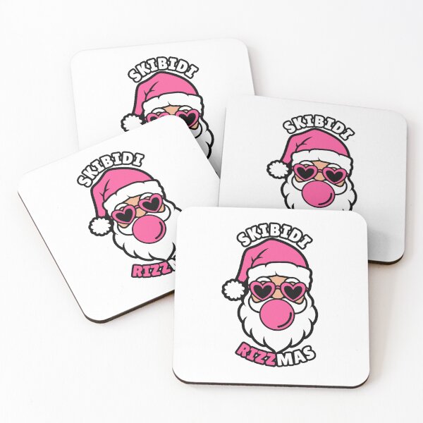 Item preview, Skibidi Rizzmas - Cool Pink Santa Claus Gen Alpha Meme designed and sold by HumanPhase.