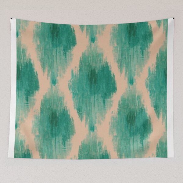 Item preview, Modern Teal Ikat Pattern – Emerald & Clay Boho Texture designed and sold by Esterlane.