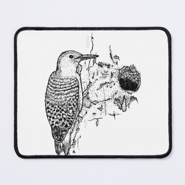 Item preview, Red-Bellied Woodpecker Stipple Drawing Detailed Wildlife Pen Ink Art designed and sold by wbhny.