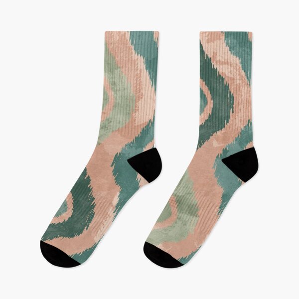 Item preview, Emerald Ikat Pattern – Teal & Beige Boho Modern Design designed and sold by Esterlane.