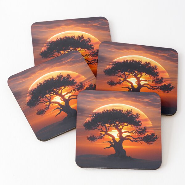 Item preview, Lone Tree at Sunset designed and sold by Design-Illusi0n.