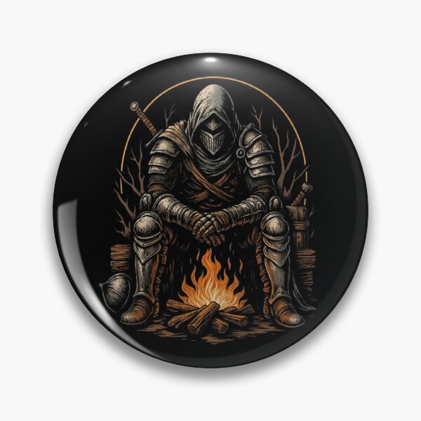 Item preview, Dark Knight by the Bonfire – Dark Fantasy Art designed and sold by R-market.