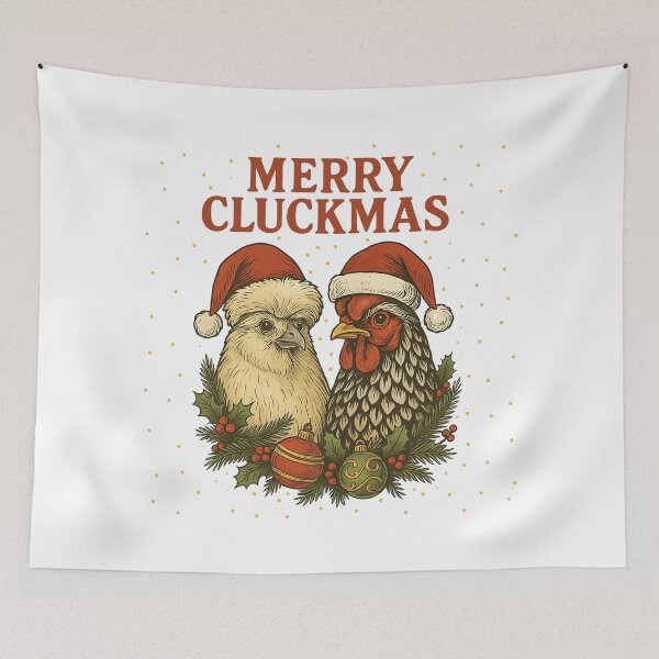 Item preview, Silkie and Wyandotte Christmas designed and sold by Meandmyshop.