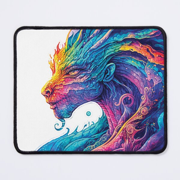 Item preview, Vintage Synthwave Japanese Dragon , Jasmine Dragon Tea House Aesthetic, Man with dragon Fantasy face  designed and sold by Gold Turtle  Lina.