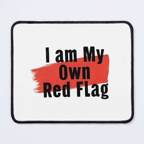 Item preview, I am My Own Red Flag Graphic Tee | Bold, Ironic & Self-Aware Humor designed and sold by VibeCheckTees13.
