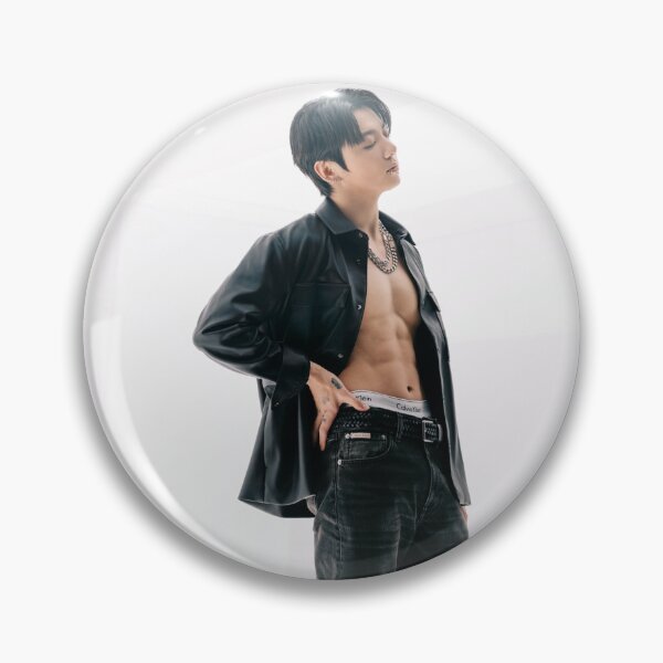 Item preview, Jungkook poses in a black shirt designed and sold by loveiscosmic.