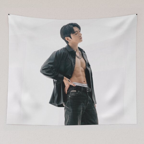 Item preview, Jungkook pose camisa negra designed and sold by loveiscosmic.