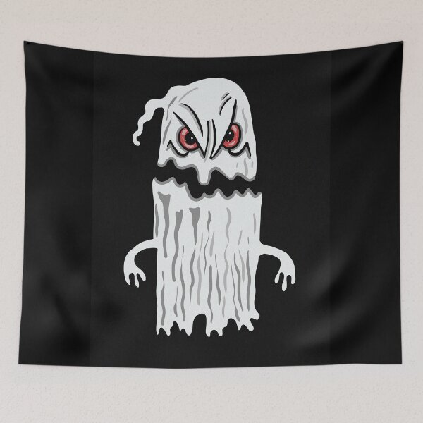 Item preview, Halloween Ghost spooky hand drawn cartoon art illustration designed and sold by Vintage Designs +.