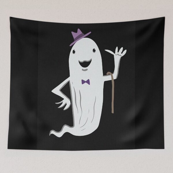 Item preview, Halloween Ghost spooky hand drawn cartoon art illustration designed and sold by Vintage Designs +.