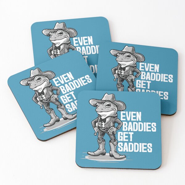Item preview, Even Baddies Get Saddies Cowboy Frog T-Shirt – Funny Western Meme Tee designed and sold by A&M.