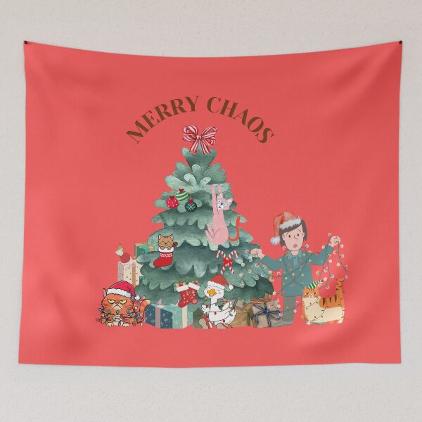 Item preview, Merry Chaos Christmas Print | Funny Holiday Art | Festive Quote Design | Christmas Humor Gift designed and sold by YourPrintVerse.