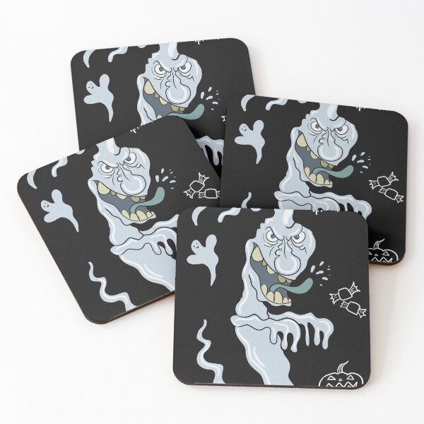 Item preview,  Halloween Ghost spooky hand drawn cartoon art illustration designed and sold by Vintage Designs +.