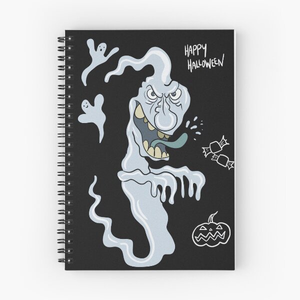 Item preview,  Halloween Ghost spooky hand drawn cartoon art illustration designed and sold by Vintage Designs +.