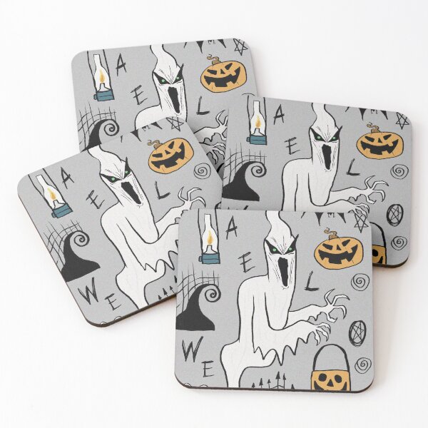 Item preview, Halloween Ghost spooky hand drawn cartoon art illustration designed and sold by Vintage Designs +.