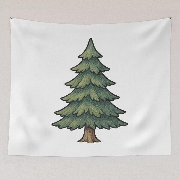 Item preview, Pine Tree Illustration designed and sold by Vendeloc.