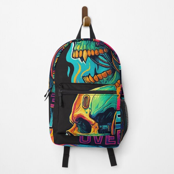 Item preview, Cyberpunk Tech Skull – System Override Neon Cyborg Art designed and sold by Thaivi Design.