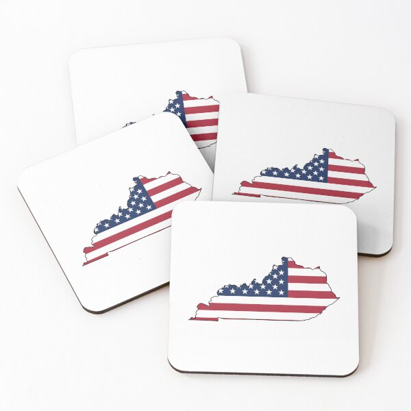 Item preview, Kentucky USA Flag Silhouette – Stars and Stripes State Outline designed and sold by Paper Drip.