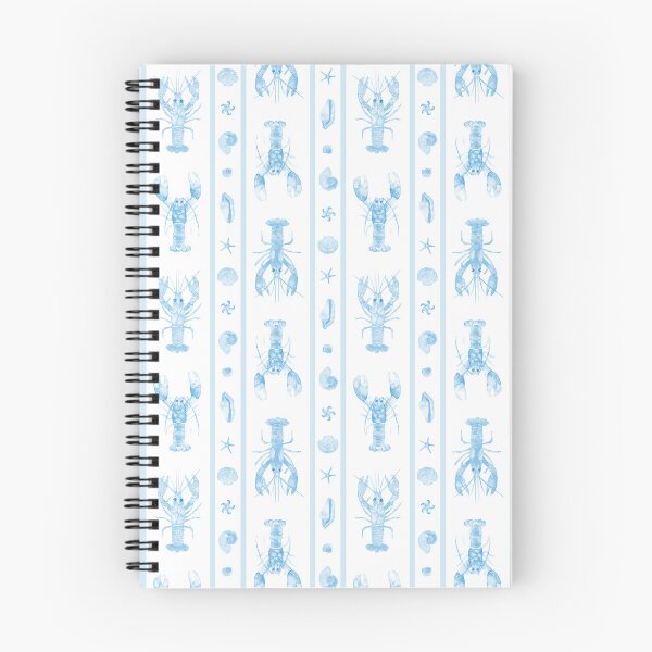 Item preview, Lobsters and Shells with Stripes in Light Blue Watercolor designed and sold by KConfetti.