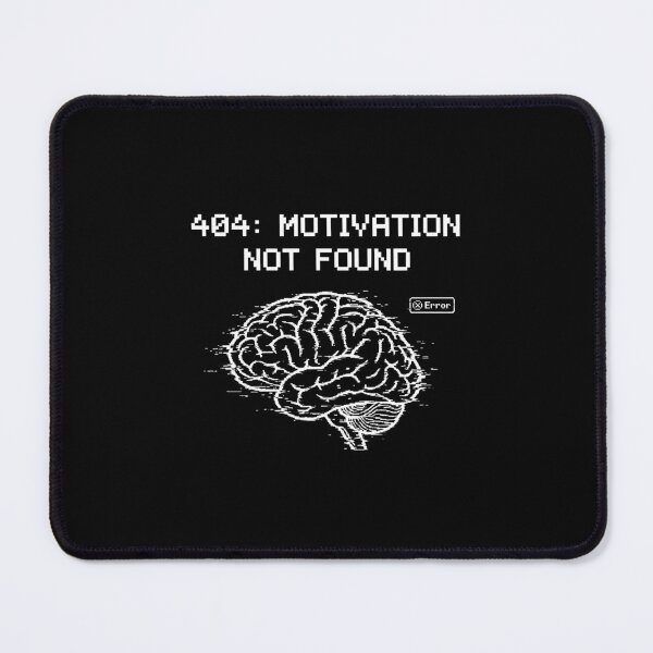 Item preview, 404 Motivation Not Found | Brutalist Anti-Design Error T-Shirt designed and sold by gfxpartner.