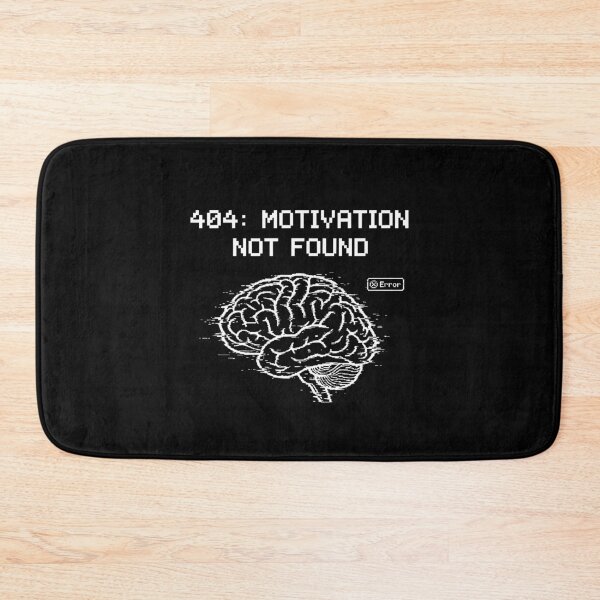 Item preview, 404 Motivation Not Found | Brutalist Anti-Design Error T-Shirt designed and sold by gfxpartner.