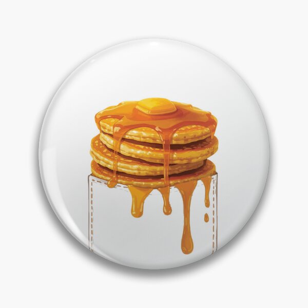 Artikelvorschau, Leckere Pfannkuchen mit Sirup in der Tasche – Illustration einer süßen Speise entworfen und verkauft von NiDoya.