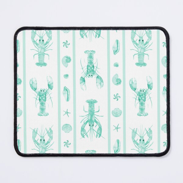 Item preview, Lobsters and Shells with Stripes in Mint Green Watercolor designed and sold by KConfetti.