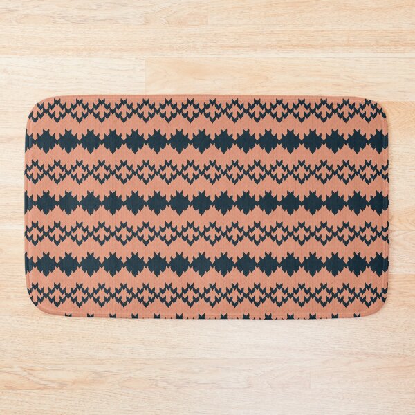 Item preview, Sweater Weather - Diamond Fairisle in coral and Navy designed and sold by Shanna Lenè Hattaway.