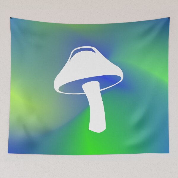 Item preview, Hongo blanco con fondo azul designed and sold by Risa-C.