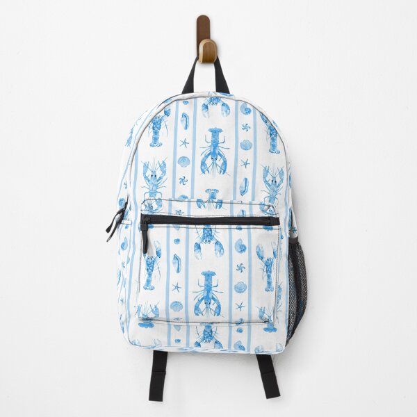 Item preview, Lobsters and Shells with Stripes in Cornflower Blue Watercolor designed and sold by KConfetti.