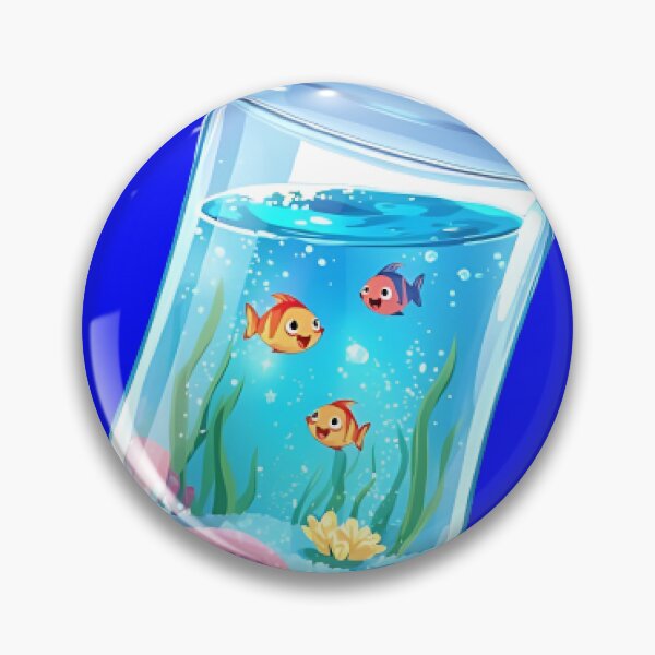 Item preview, Floating Cartoon Aquarium Cup – Cute Colorful Fish in Blue Water | Whimsical Ocean Art Design designed and sold by BoB-66.