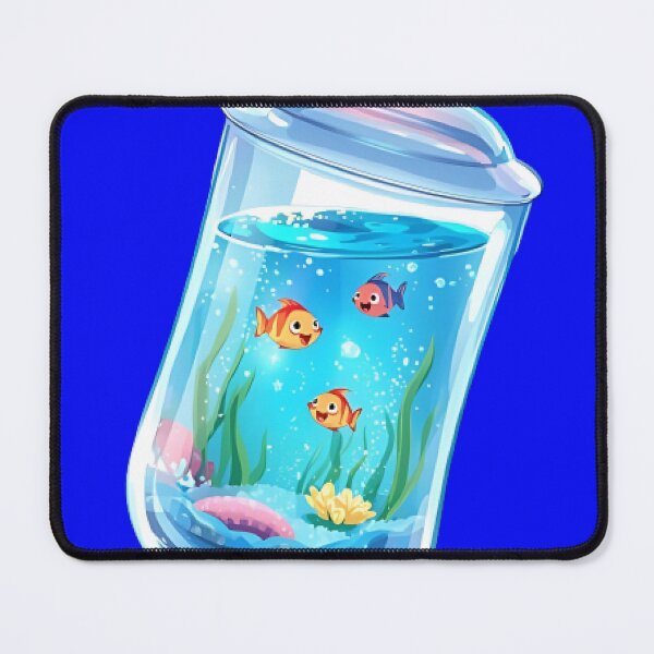 Item preview, Floating Cartoon Aquarium Cup – Cute Colorful Fish in Blue Water | Whimsical Ocean Art Design designed and sold by BoB-66.