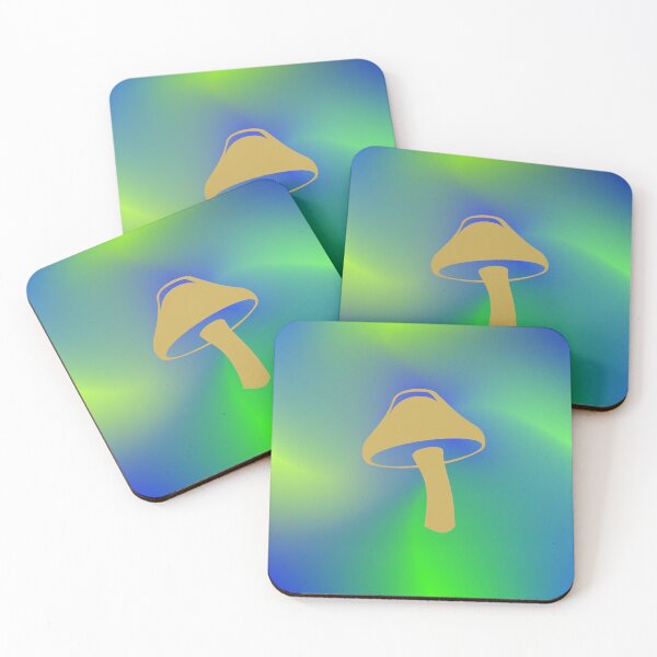 Item preview, Colored Mushroom with Blue Background designed and sold by Risa-C.