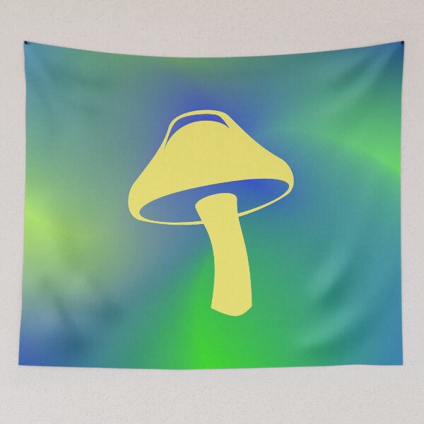 Item preview, Hongo de colores con fondo azul designed and sold by Risa-C.