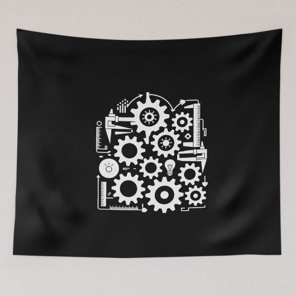 Item preview, Engineer Mind T-Shirts | Gears & Blueprints Design designed and sold by Reichcorp.