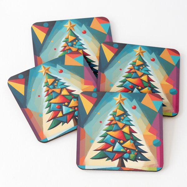 Item preview, Art Deco Geometric Christmas Tree Multiple Triangles designed and sold by FocusChillax.