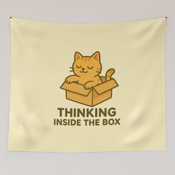Item preview, Thinking Inside the Box designed and sold by ThePrintGoblin.