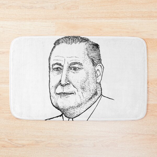 Item preview, Franklin D. Roosevelt Stipple Portrait - FDR 32nd U.S. President Art Print designed and sold by wbhny.