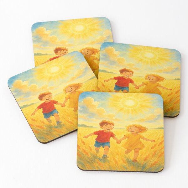 Item preview, Summer joy: children running in a wheat field designed and sold by Tommandjerry.