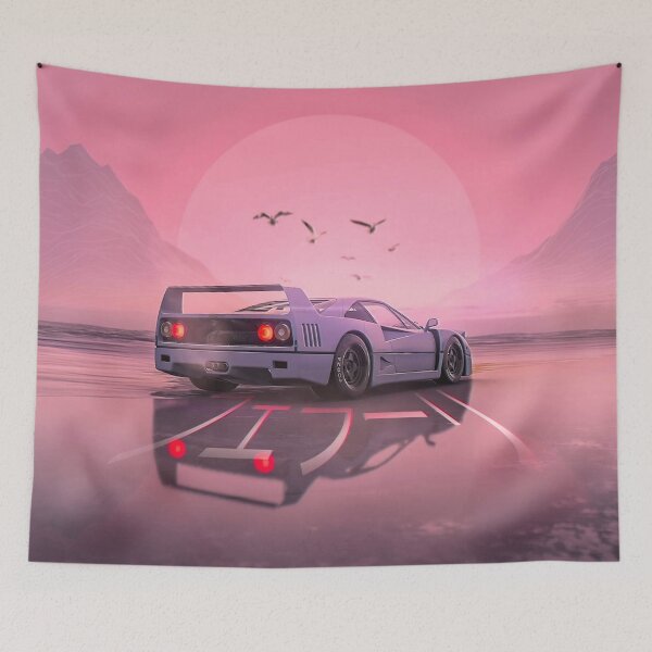 Item preview, JDM Ferrari F40 - Japanese Street Style Supercar Poster designed and sold by Road To Track.