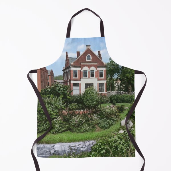 Item preview, Charming Historic Town Park with Lush Greenery & Wooden Bridge designed and sold by plugsnpixels.