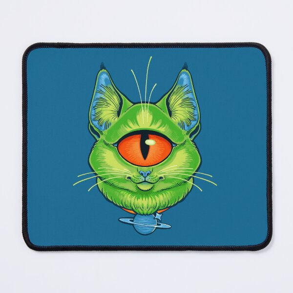 Item preview, ALIEN CAT CYCLOPS - Green designed and sold by thoughtsupnorth.