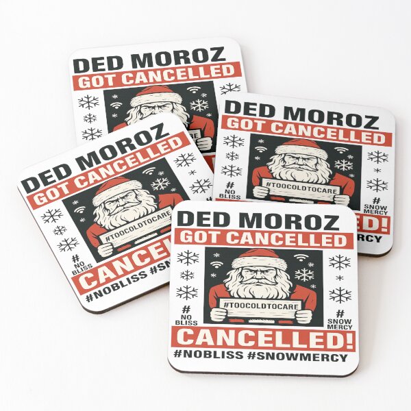 Item preview, Ded Moroz Got Cancelled | Satirical Holiday Mugshot Streetwear Design designed and sold by POD DYNASTY | Original Print On Demand T-Shirt Graphics.