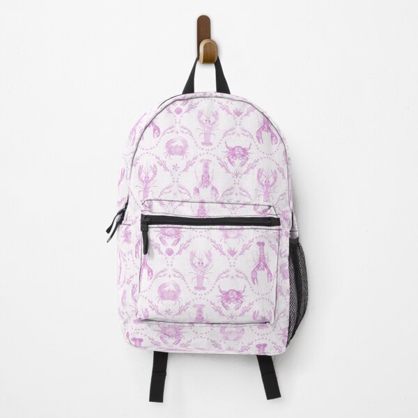 Item preview, Lobsters and Crabs Damask in Light Pink Coastal Watercolor designed and sold by KConfetti.