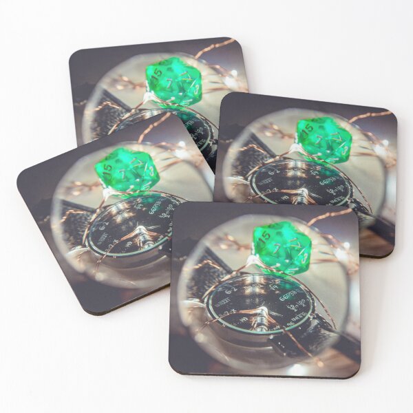 Item preview, Green D20 Dice and Mathematical Focus with Copper Lights designed and sold by MDB_Shop.